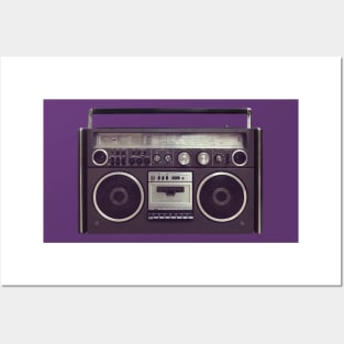 80s Retro Boombox Cassette Player Posters and Art